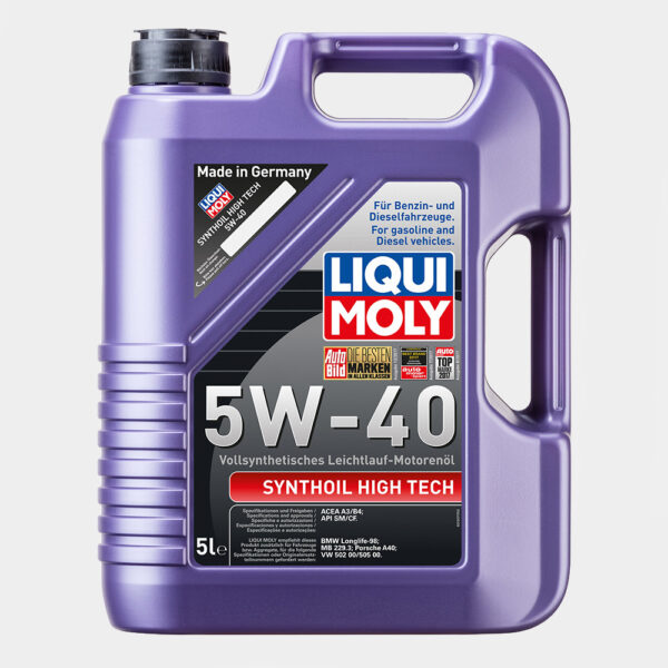 Масло моторное Liqui Moly Synthoil High Tech, 5W-40, 5 л, синтетическое