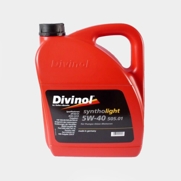 Масло моторное Divinol Syntholight 505.01, 5W-40, 5 л, HC-синтетическое