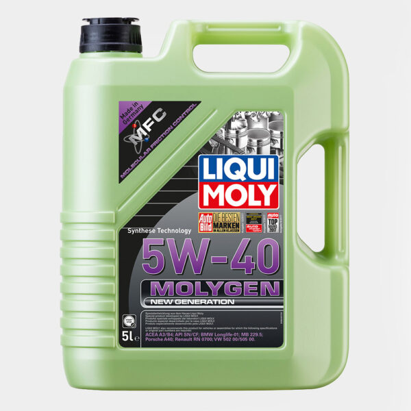 Масло моторное Liqui Moly Molygen New Generation, 5W-40, 5 л, НС-синтетическое
